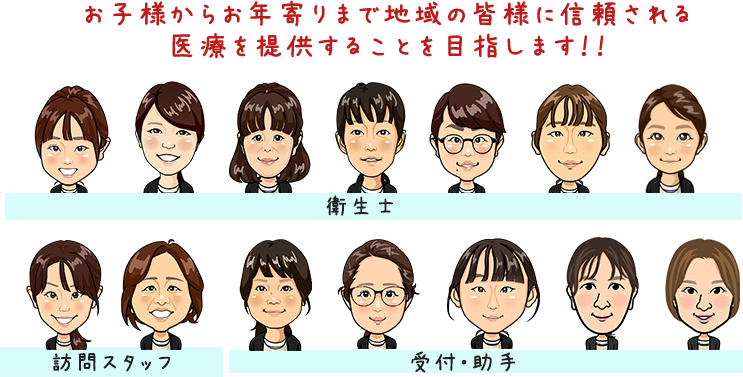 お子様からお年寄りまで地域の皆様に信頼される医療を提供することを目指します！！